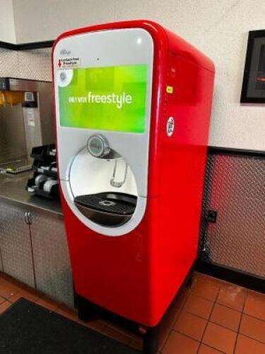DESCRIPTION COCA COLA FREESTYLE 9100 TOUCH SCREEN SODA MACHINE BRAND / MODEL: COCA COLA FREESTYLE 9100 ADDITIONAL INFORMATION 120 VOLT. IN WORKING ORD