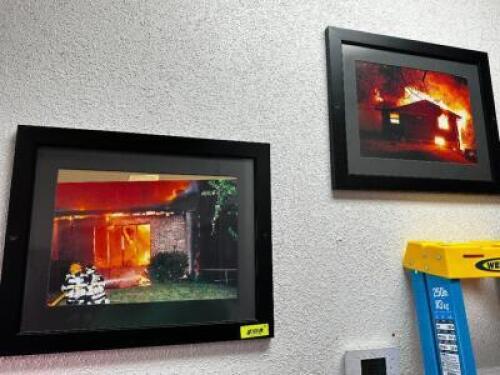 DESCRIPTION (5) ASSORTED COLORED PRINTS W/ FRAMES. LOCATION COUNTER QTY 1