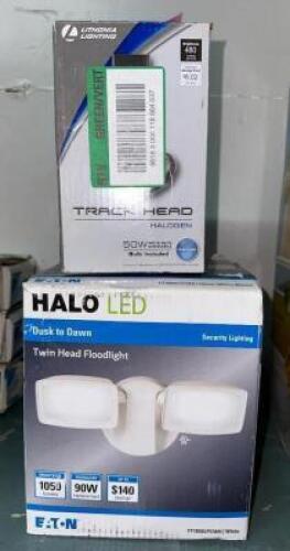 TWIN HEAD FLOODLIGHT AND TRACK HEAD LIGHT