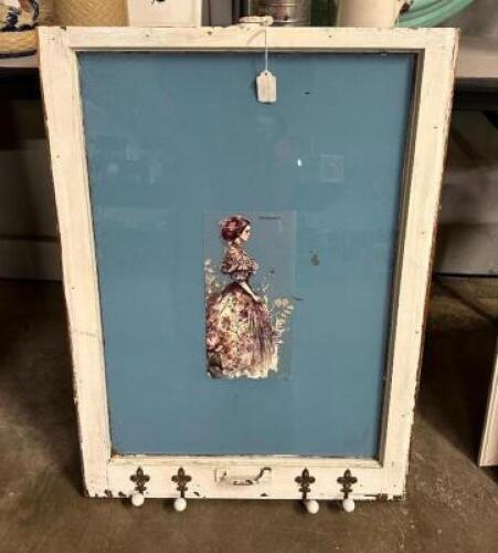 VINTAGE WINDOW WITH HANGARS