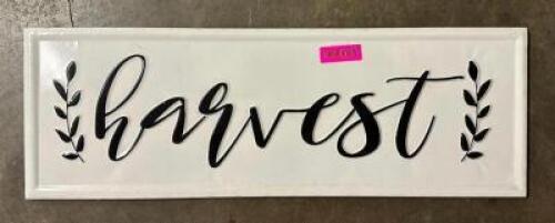 METAL HARVEST SIGN