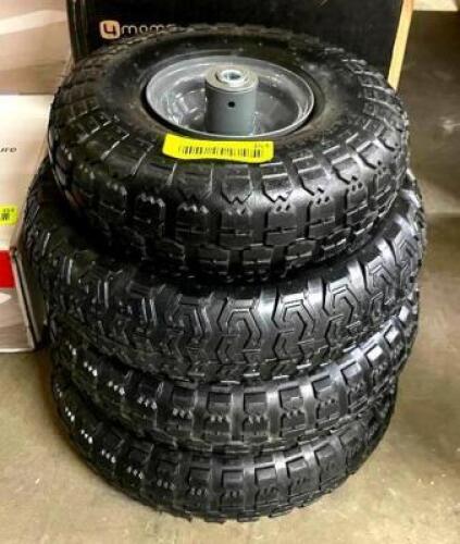 (3) 13" TURF TIRES & (1) 8" TIRE