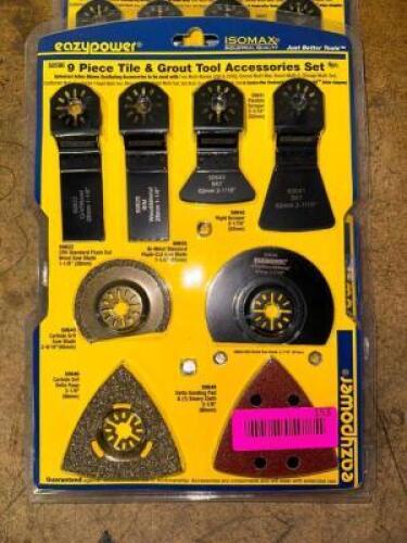 (2)- 9 PIECE TILE AND GROUT TOOL ACCESSORY SET