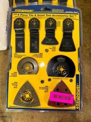 (2)- 9 PIECE TILE AND GROUT TOOL ACCESSORY SET