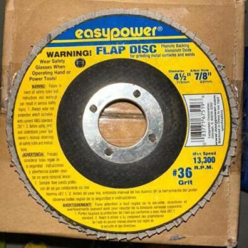 (10)- 4.5" ALUMINUM OXIDE FLAP DISCS