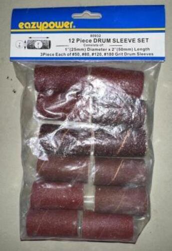 (4)- 12 PIECE DRUM SANDER SLEEVE SETS