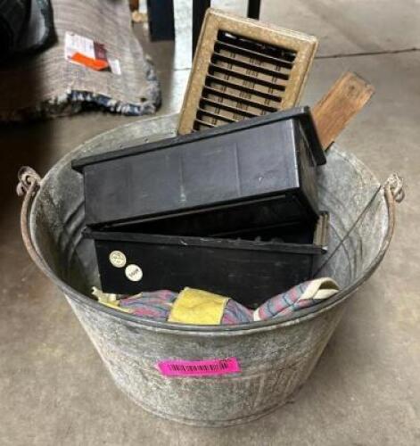 GALVANIZED BUCKET WITH ASSORTED HARDWARE