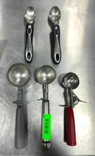 (5) ASSORTED ICE CREAM SCOOPERS