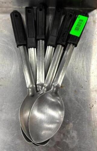 (6) STAINLESS SERVING SPOONS