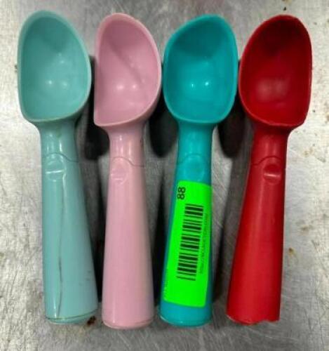 (4) PLASTIC ICE CREAM SCOOPERS