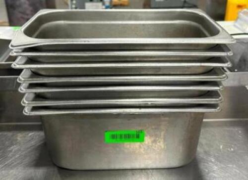 (6) 1/3 SIZE STAINLESS INSERTS