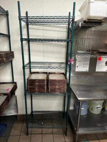 DESCRIPTION 30" X 18" FIVE TIRE COATED WIRE SHELF ADDITIONAL INFORMATION CONTENTS ARE NOT INCLUDED SIZE 30" X 18" LOCATION KITCHEN QTY 1