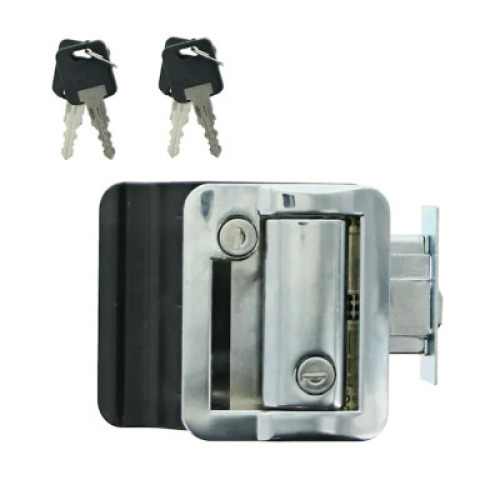 RV ENTRY DOOR LOCK IN CHROME FINISH