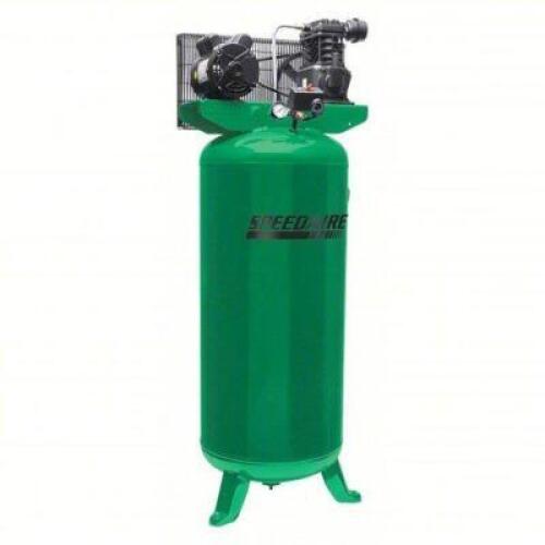 DESCRIPTION: (1) ELECTRIC AIR COMPRESSORBRAND/MODEL: SPEEDAIRE #4ME96INFORMATION: 3 hp, 1 Stage, Vertical, 60 gal, 9.1 cfm, 135 psi, 240V AC, SEE INSPECTIONSIZE: 60 GAL TANKRETAIL$: $1221.31 EAQTY: 1