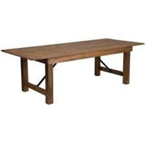DESCRIPTION: (1) DINING TABLE BRAND/MODEL: FLASH FURNITURE #XA-F-96X40-GG INFORMATION: ANTIQUE RUSTIC FINISH SIZE: 96" X 40" RETAIL$: $1359.43 EA QTY: