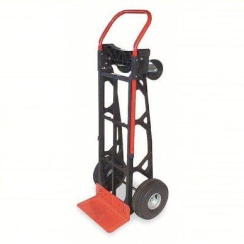 DESCRIPTION: (1) CONVERTIBLE HAND TRUCK BRAND/MODEL: DAYTON #4ZJ32 INFORMATION: RED AND BLACK, PNEUMATIC RUBBER SIZE: 15 IN X 7 IN, 40 IN X 13 IN X 10