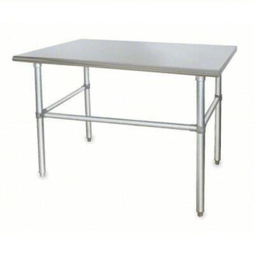 DESCRIPTION: (1) FIXED WORK TABLE BRAND/MODEL: PRODUCT NUMBER #2KRE2 INFORMATION: STAINLESS STEEL, 600 LB OVERALL LOAD CAPACITY SIZE: 72" X 30" RETAIL