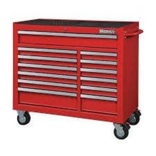 DESCRIPTION: (1) ROLLING TOOL STORAGE BOX BRAND/MODEL: WESTWARD INFORMATION: RED, 13 DRAWERS RETAIL$: $930.99 EA QTY: 1