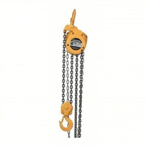 DESCRIPTION: (1) MANUAL CHAIN HOIST BRAND/MODEL: HARRINGTON #6HJG4 INFORMATION: HOOK MOUNTED - NO TROLLEY, 4,000 LB LIFTING CAPACITY, 15 FT LIFT LG SI