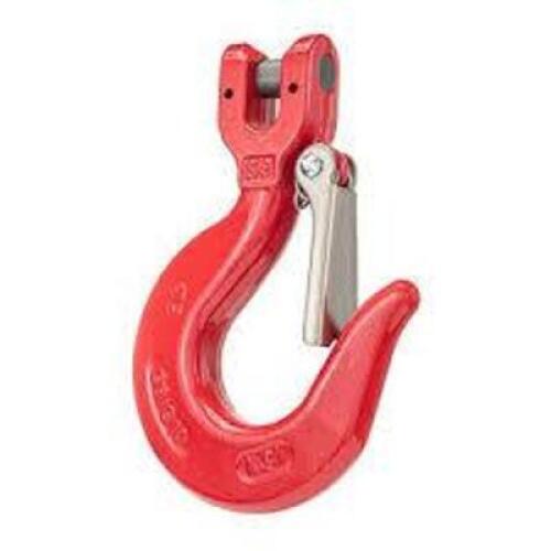DESCRIPTION: (2) CLEVIS SWING HOOK WITH SAFETY CLOSE BRAND/MODEL: PEERLESS #598800180 INFORMATION: RED, GRADE 100 SIZE: 1/2" RETAIL$: $51.70 EA QTY: 2