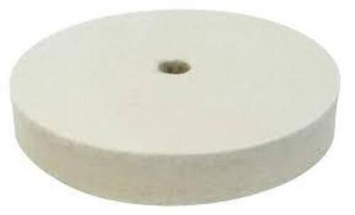 DESCRIPTION: (4) FELT POLISHING WHEEL INFORMATION: WHITE, MEDIUM DENSITY SIZE: 6 X 2 X 1/2" RETAIL$: $19.99 EA QTY: 4