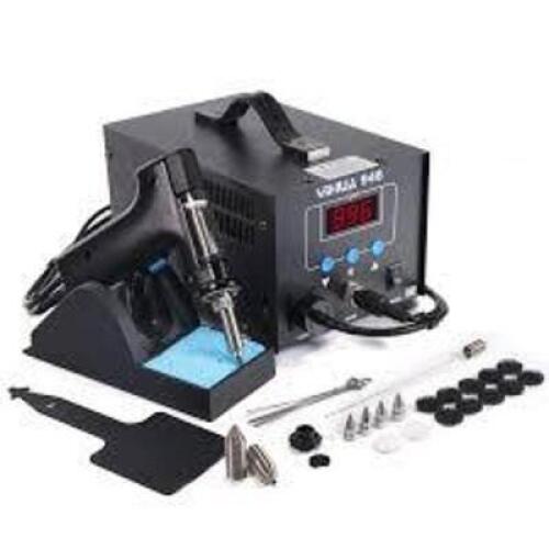 DESCRIPTION: (1) TEMPERATURE CONTROLLED COMPACT DESOLDERING STATION BRAND/MODEL: TENMA #72-6340 INFORMATION: BLACK RETAIL$: $89.99 EA QTY: 1