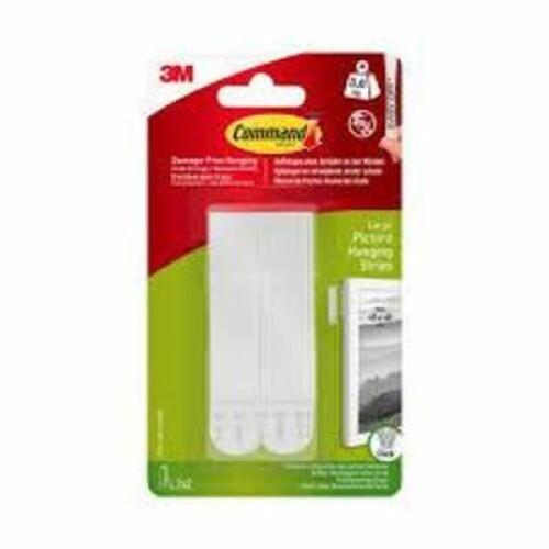 DESCRIPTION: (2) CASES OF (24) PACKS OF LARGE PICTURE HANGING STRIPS BRAND/MODEL: COMMAND, 3M #17206-ES INFORMATION: WHITE, 16 LB CAPACITY RETAIL$: $8
