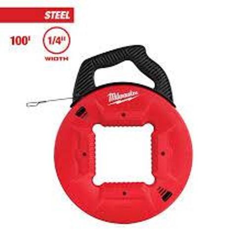 DESCRIPTION: (1) ROLL OF STEEL FISH TAPE BRAND/MODEL: MILWAUKEE #48-22-4185 SIZE: 1/4" , 100' RETAIL$: $89.97 EA QTY: 1