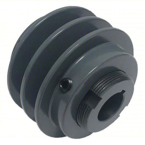 DESCRIPTION: (1) VARIABLE PITCH V BELT PULLEY BRAND/MODEL: B&B #812Z98 SIZE: 2 Groove, 7.5 in Outside Dia, 1 3/8 in Bore Dia RETAIL$: $229.97 EA QTY: