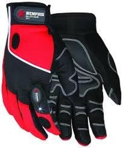 DESCRIPTION: (4) SYNTHETIC PALM MULTI-TASK GLOVES BRAND/MODEL: MEMPHIS GLOVES #924L INFORMATION: RED AND BLACK SIZE: LARGE RETAIL$: $17.27 EA QTY: 4