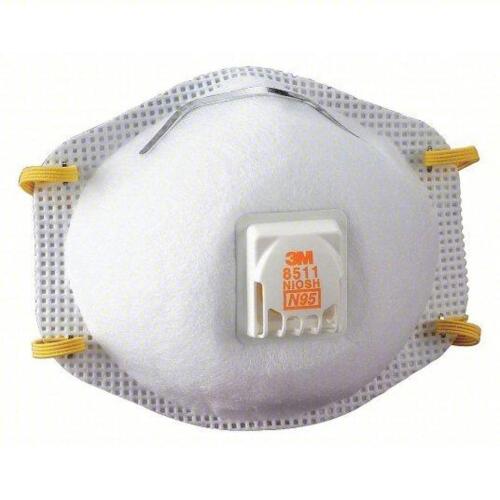 DESCRIPTION: (4) DISPOSABLE RESPIRATOR BRAND/MODEL: 3M #4JF99 INFORMATION: WHITE SIZE: DUAL, NON-ADJ, METAL NOSE CLIP, STD, UNIVERSAL MASK SIZE, 3M RE