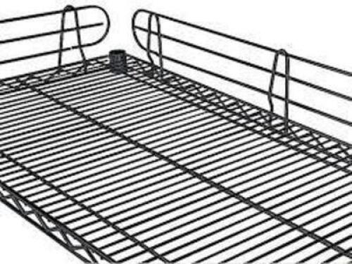 DESCRIPTION: (1) WIRE SHELF BACK SIDE LEDGE BRAND/MODEL: 70242383 INFORMATION: BLACK SIZE: 36" RETAIL$: $38.21 EA QTY: 1