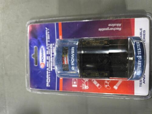 DESCRIPTION: (2) PORTABLE BATTERY TESTER BRAND/MODEL: 2-POWER BTHOOO3A RETAIL$: $34.50 QTY: 2