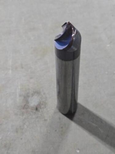 DESCRIPTION: (2) SOLID CARBIDE 30 DEG TAPER FORM BARREL CUTTER END MILL BRAND/MODEL: ACCUPRO 03327988 SIZE: 0.6250" SM. END DIA 5/8" SD 0.5469" LOC RE