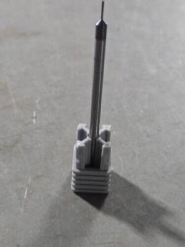 DESCRIPTION: (4) SOLID CARBIDE SQ END MILL BRAND/MODEL: HARVEY TOOL 962125-C6 SIZE: 0.0250" DIA 0.0750" LOC 0.1250" SD RETAIL$: $356.40 QTY: 4