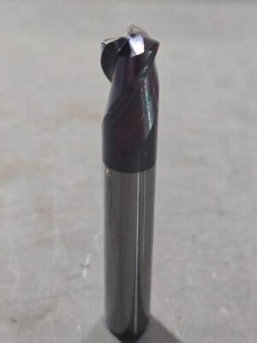 DESCRIPTION: (2) SOLID CARBIDE LENS FORM BARREL CUTTER END MILLS BRAND/MODEL: ACCUPRO 03311016 SIZE: 0.375" SM END DIA 7/16" LOC 3/8" SD RETAIL$: $189