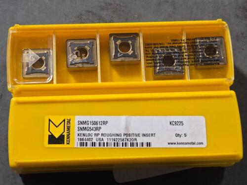 DESCRIPTION: (20) SNMG543RP CARBIDE ROUGHING POSITIVE INSERTS BRAND/MODEL: KENNAMETAL SNMG150612RP KC9225 RETAIL$: $721.20 QTY: 20