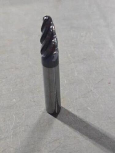DESCRIPTION: (2) SOLID CARBIDE OVAL FORM BARREL CUTTER END MILL BRAND/MODEL: ACCUPRO 03317161 SIZE: 3/8" SD 0.8260" LOC 0.3750" RETAIL$: $311.32 QTY: