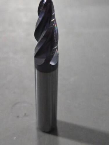 DESCRIPTION: (2) SOLID CARBIDE OVAL FORM BARREL CUTTER END MILL BRAND/MODEL: ACCUPRO 03329810 INFORMATION: 0.3750" SM END DIA SIZE: 3/8" SD 0.8260" LO