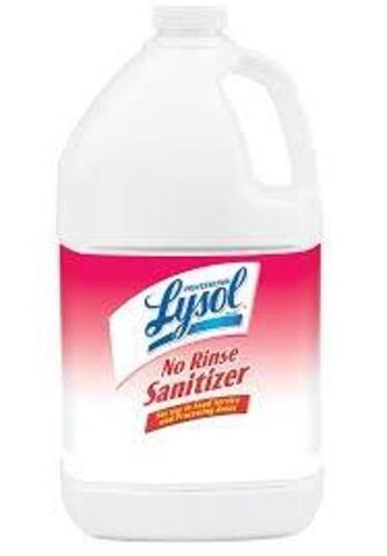 DESCRIPTION: (2) NO RINSE SANITIZER BRAND/MODEL: LYSOL INFORMATION: FOOD SERVICE SIZE: 1 GALLON RETAIL$: $25.00 EA QTY: 2