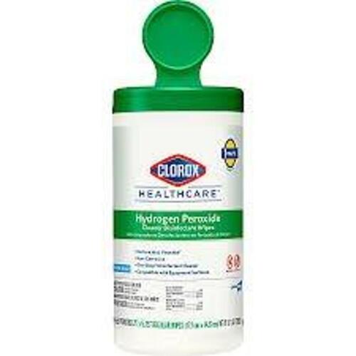 DESCRIPTION: (6) HYDROGEN PEROXIDE CLEANER DISINFECTANT WIPESBRAND/MODEL: CLOROX HEALTHCARESIZE: 90 WIPES PER CONTAINERRETAIL$: $11.20 EAQTY: 6