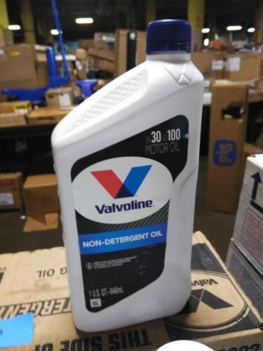 DESCRIPTION: (6) NON-DETERGENT OIL BRAND/MODEL: VALVOLINE INFORMATION: 30W100 SIZE: 1 QT RETAIL$: $20.00 EA QTY: 6