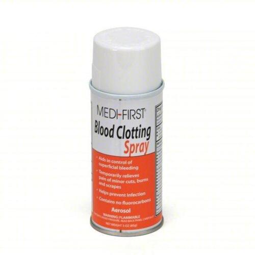 DESCRIPTION: (12) BLOOD CLOTTING SOLUTION SPRAY BRAND/MODEL: MEDIQUE #2MRY2 SIZE: 3 OZ RETAIL$: $16.12 EA QTY: 12