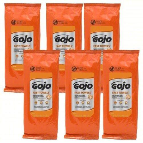 DESCRIPTION: (1) BOX OF (6) PACKS OF (60) HAND AND SURFACE WET TOWELS BRAND/MODEL: GOJO #782L05 RETAIL$: $111.22 EA QTY: 1