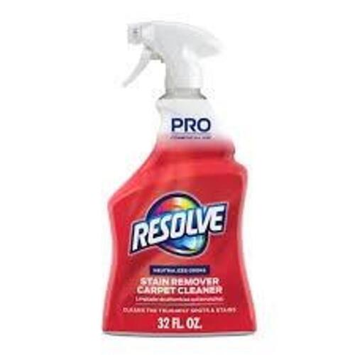 DESCRIPTION: (4) STAIN REMOVER CARPET CLEANER BRAND/MODEL: RESOLVE PRO SIZE: 1 QT RETAIL$: $10.00 EA QTY: 4