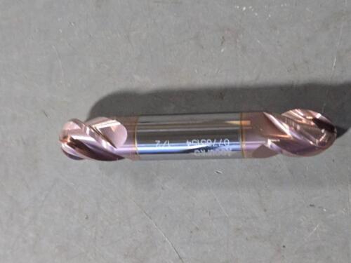 DESCRIPTION: (2) SOLID CARBIDE DE BALL END MILL BRAND/MODEL: ACCUPRO 07763154 SIZE: 1/2" DIA 5/8" LOC RETAIL$: $258.40 QTY: 2
