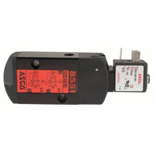 DESCRIPTION: (2) SOLENOID VALVES BRAND/MODEL: ASCO/SC8551A001MS INFORMATION: 120V AC, REMOTE PILOT, ALUMINUM BODY, 3-WAY, CONFIGURABLE SIZE: 1/4" PIPE