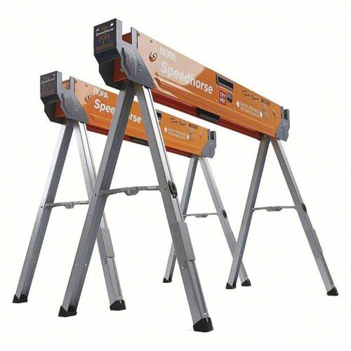 DESCRIPTION: (1) SET OF (2) SAW HORSES BRAND/MODEL: BORA/60KJ90 INFORMATION: 1500LB CAPACITY SIZE: 30" FIXED HEIGHT RETAIL$: $196.91 QTY: 1