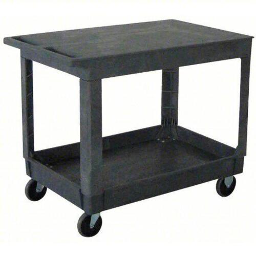 DESCRIPTION: (1) FLAT SHELF SERVICE CART BRAND/MODEL: PRODUCT NUMBER #5UTJ7 INFORMATION: GRAY, PLASTIC SHELVES, LIPPED AND FLUSH, GRAY, 500 LB CAPACIT