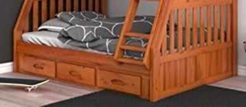 3-DRAWER UNDERBED STORAGE IN HONEY